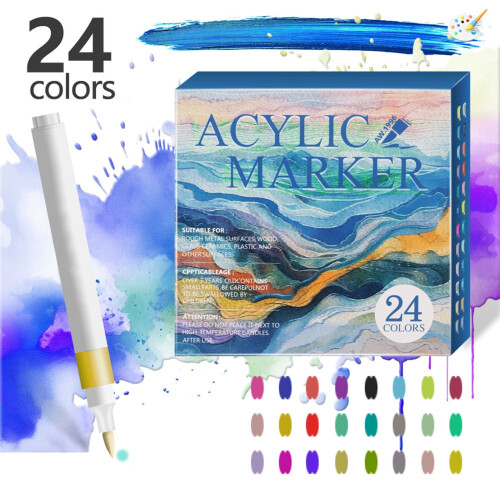 Watercolor Pens Set Soft Tip 12 or 24 Pieces