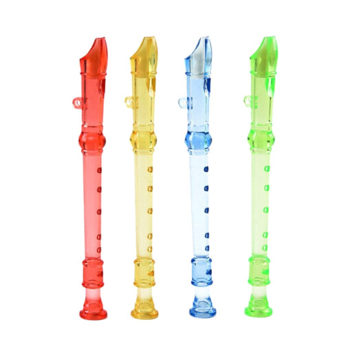 Mini Clarinet Set 6-Hole Transparent Flute 4 Pieces