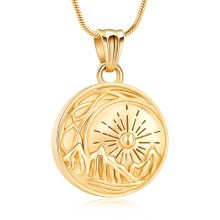 Collana con ciondolo commemorativo a forma di urna e nodo celtico per ceneri, da donna.