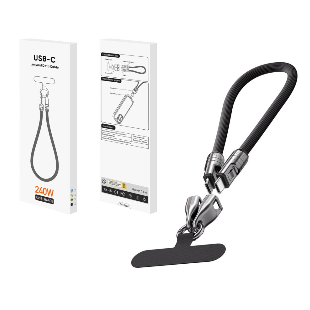 Usb-C To Usb-C Fast Charging Cable 240W 30Cm Wearable 913466682096