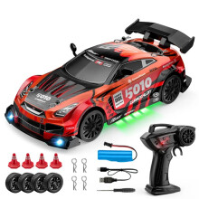 RC-Driftwagen im Maßstab 1:24 mit Beleuchtung, 2,4-GHz-Fernsteuerung