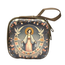 Bolsa para terço católico, bolsa de oração portátil