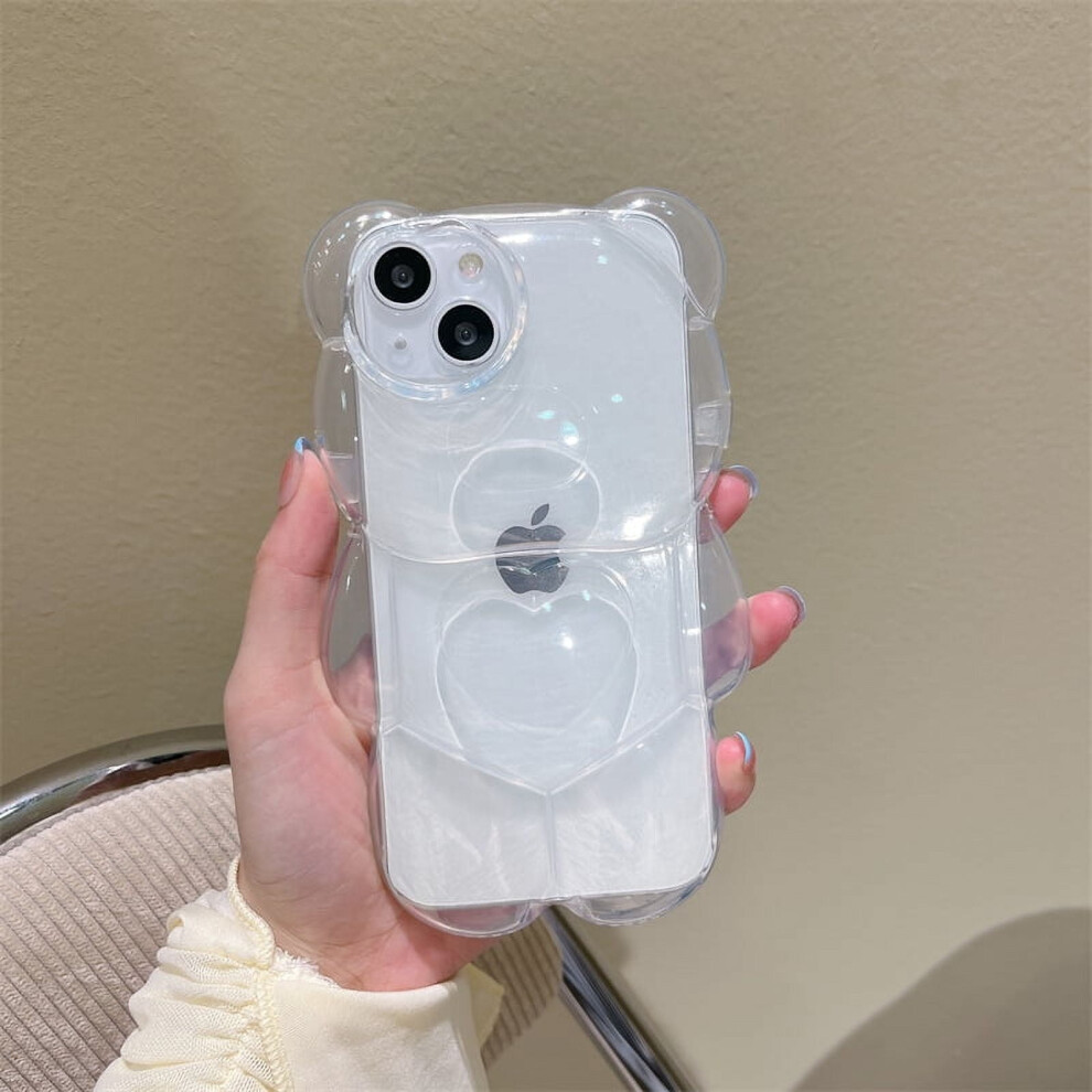 Cartoon 3D Bear Clear Phone Case For Iphone 14/13/12/11 968604635168