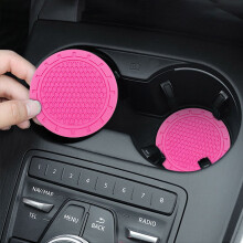 Car Cup Holder Mats Rubber Heat Insulation Non-Slip Set of 2