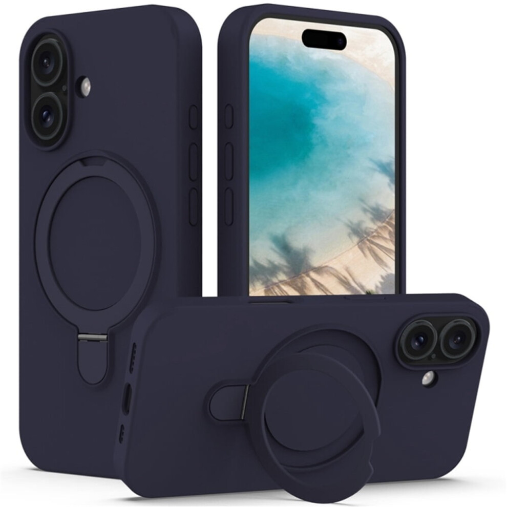 Iphone 16 Magnetic Liquid Silicone Case Midnight Blue 968604635762