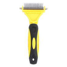 Stainless‑Steel Pet Dematting Comb – Ergonomic Deshedding Tool for Medium & Large Dogs, Knots & Tangles Removal