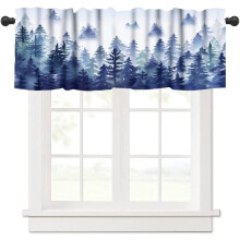 Forest Valance Curtains Nature Green Misty Tree Landscape