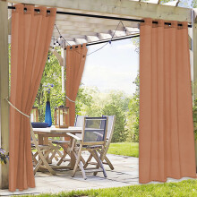 Cortina mosquitera exterior impermeable y transparente de gran grosor.