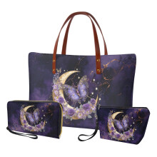 Mramorová sada kabeliek Moon Rose Butterfly s vrchnou rukoväťou z umelej kože