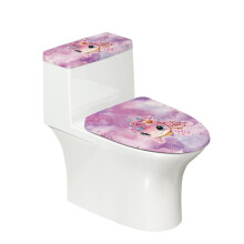 Stylish Gifts Polyester Toilet Lid Covers Set, Fits All Toilet Shapes, Soft 17x21 Inches Elastic Edge, Elastic Installation