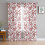 Red Boho Flower Voile Curtains 63 inch L 2 Panels 1