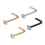 Stainless Steel Zircon Nose Studs 4 pcs 1.5–3mm 1