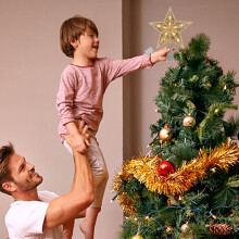 LED Christmas Star Tree Topper 6.7 Inch 2 Pack