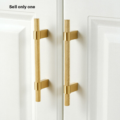 Solid Brass Knurling Patterned Cabinet T-Bar Extended Length 188mm Kitchen Appliances Dishwashers Refrigerators Pull 1