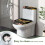 Ensemble de housse de siège de toilette avec étoiles et libellules 4