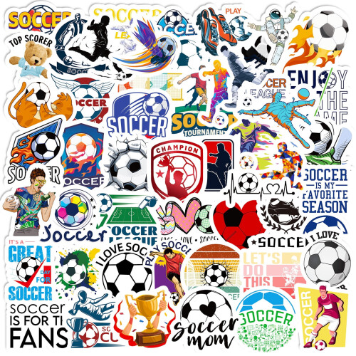 Graffiti Football Stickers Waterproof 50 Pack