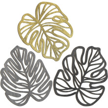 Farmhouse Wall Decor Wooden Art Set Gold Grey Black 3-Pc