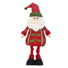 Stretchable Santa Claus Plush Figurine with Flexible Legs