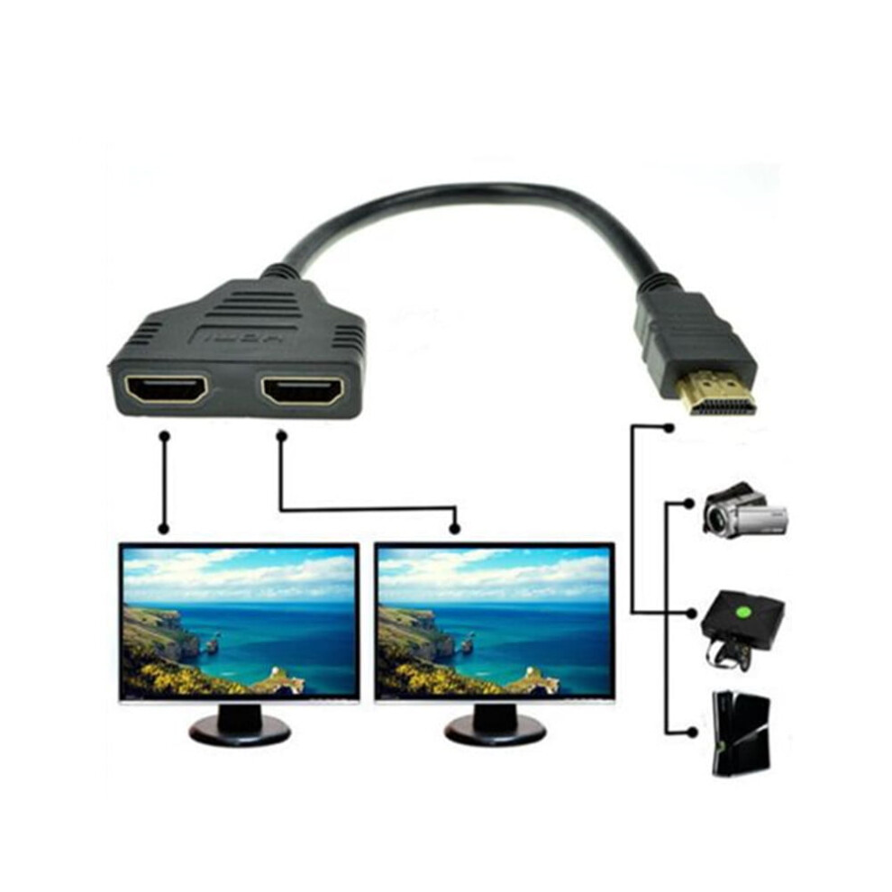 Hdmi Splitter Cable Adapter 1080P Male To Dual Female 974856160044