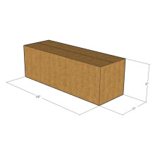 Corrugated Box 18 x 6 x 6 inches 32 ECT Pack of 5