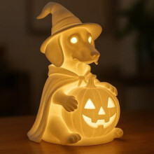 USB Powered Halloween Ghost Dog Lamp Dachshund Shape Cute Pet Night Light