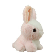Bréagán Plush Coinín Bán Ainmhí Líonta Bog Clúmhach Beag