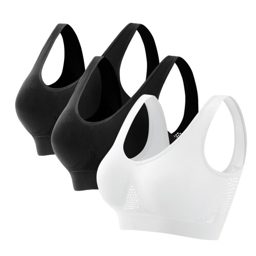 High Support Sports Bras for Women 3 Pack Multicolor