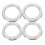 Wheel Hub Rings Silver Metal 4 pcs 5