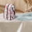 Sac de rangement en fer rose avec fermeture éclair et poignée 3