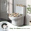 Ensemble de housse de siège de toilette universelle à base élastique 17 x 21 pouces 4