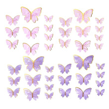 Butterfly Cake Toppers 3D Floral 40 Pieces