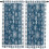 Blue Christmas Kitchen Curtains 2 Panels 42x63 Snowflake 1