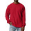 Men's waffle knit crew neck pullover red XL 1