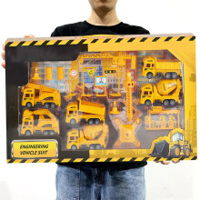 Construction Truck Toy Set for Toddlers with Play Mat and