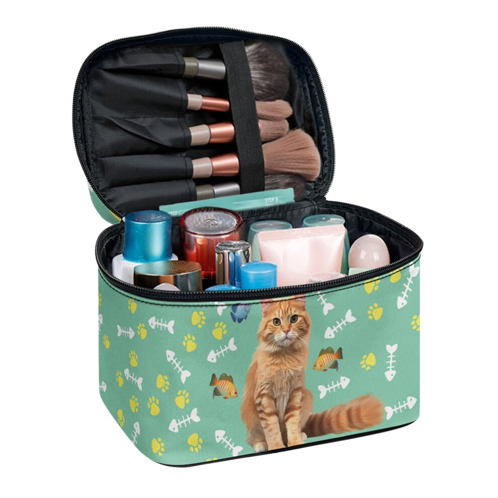 Cat Makeup Brush Bag Polyester Skincare Organizer 1 Pack