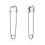 Punk Safety Pin Earrings 925 Sterling Silver 1