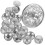 Sweater Buttons Silver Metal Round 20 pcs 3