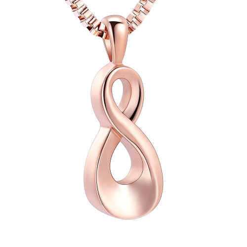Infinity Urn Pendant Necklace for Ashes Memorial Keepsake