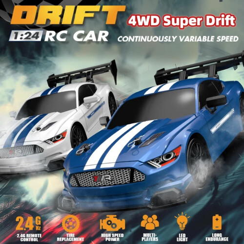 Τηλεκατευθυνόμενο αυτοκίνητο Drift1: 24κλίμακα 2.4GHz 4WD 30km/h με φώτα LED 1