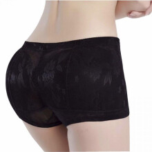 Women's seamless hip-up control panties with padded lift