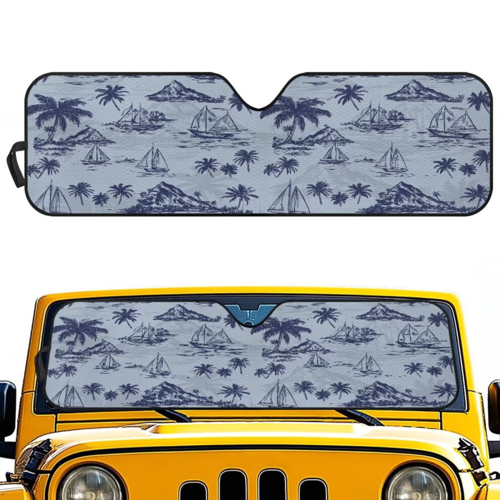 Car Windshield Sun Shade For Jeep Rubicon Sahara Tj Jk Jku 974856145362