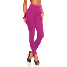 Women's High Rise Knit Leggings Hot Pink XXL 27" Inseam