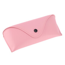 Snap Button Eyeglasses Case Portable Eyeglasses Storage 6.89"x2.95"x1.77" Pink