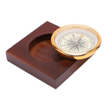 Vintage Compass Aluminum Alloy with Wooden Box
