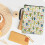 Polyester zipper pouch with cactus pattern for books and 4