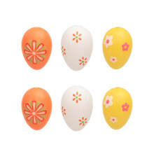 Easter Eggs Assorted Colors 6 Pcs