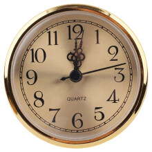 3.5 Inch Round Quartz Clock Movement Gold Dial Arabic