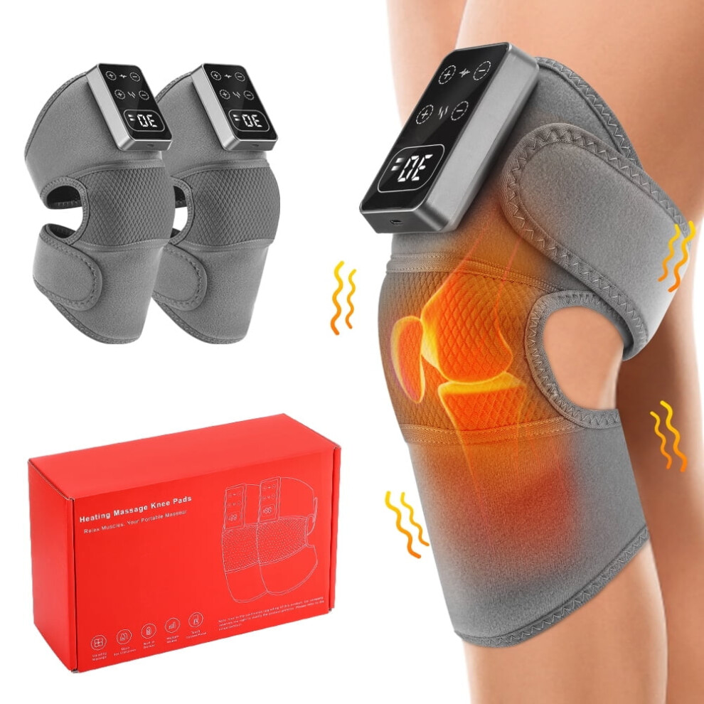 Wireless Heated Knee Massager with Vibration 2PCS
