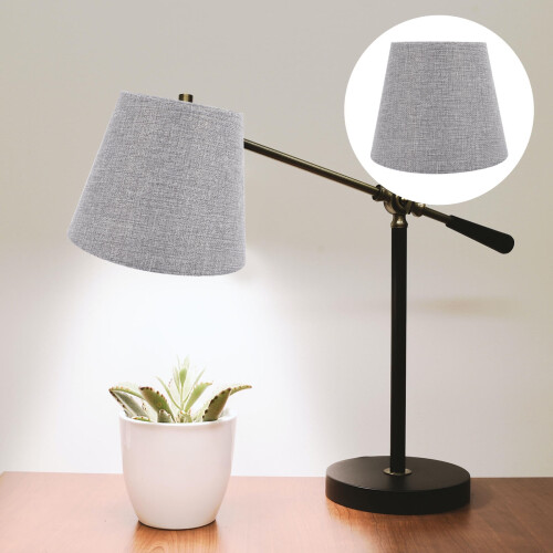 ULTNICE Grey Cloth Lamp Shade Cone Modern 1 Pack