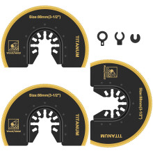 Bi-Metal Titanium Oscillating Saw Blades Semicircular 3 Pcs